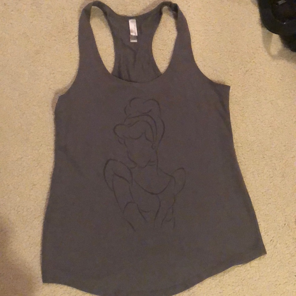 Cinderella silhouette grey tank-Disney
